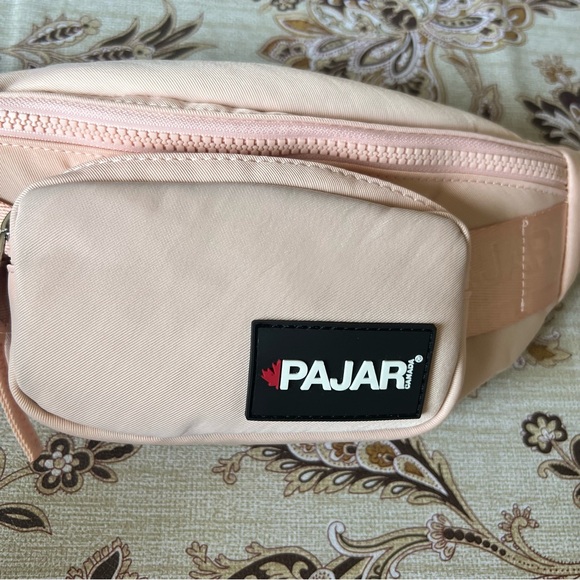 PAJAR CANADA 1963-Pink Double Pockets Release Buckle Adjustable Strap Fanny Pack - Picture 2 of 6